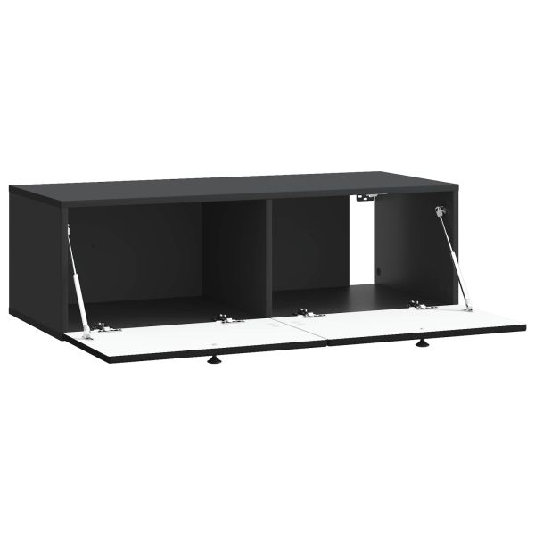 Стенно монтиран ТВ шкаф Черно 98 x 41 x 30 см
