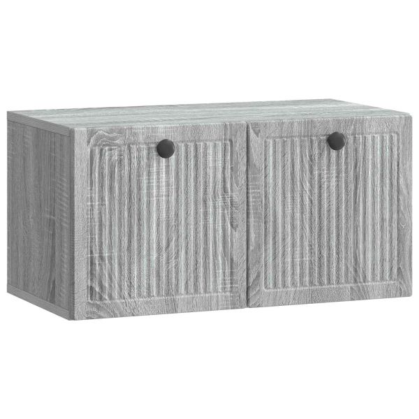 Стенно монтиран ТВ шкаф Сива сонома 59,5 x 31 x 30 см