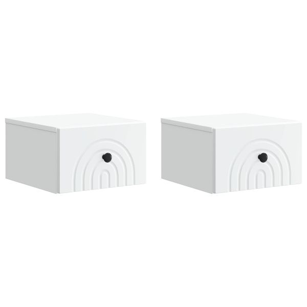 Спален шкаф с монтаж на стена 2 pcs Бяло 33 x 34,5 x 20 см