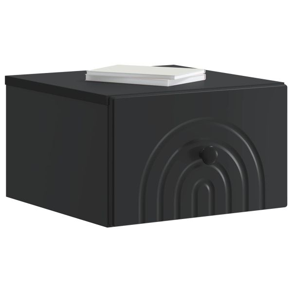 Спален шкаф с монтаж на стена 2 pcs Черно 33 x 34,5 x 20 см