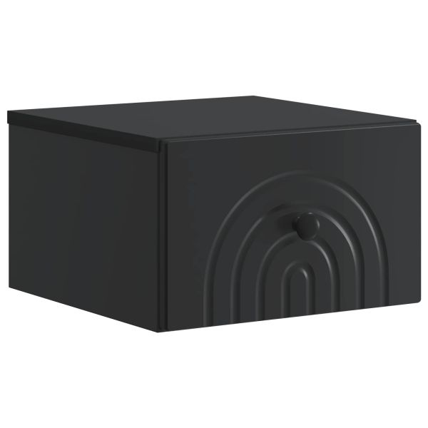 Спален шкаф с монтаж на стена 2 pcs Черно 33 x 34,5 x 20 см