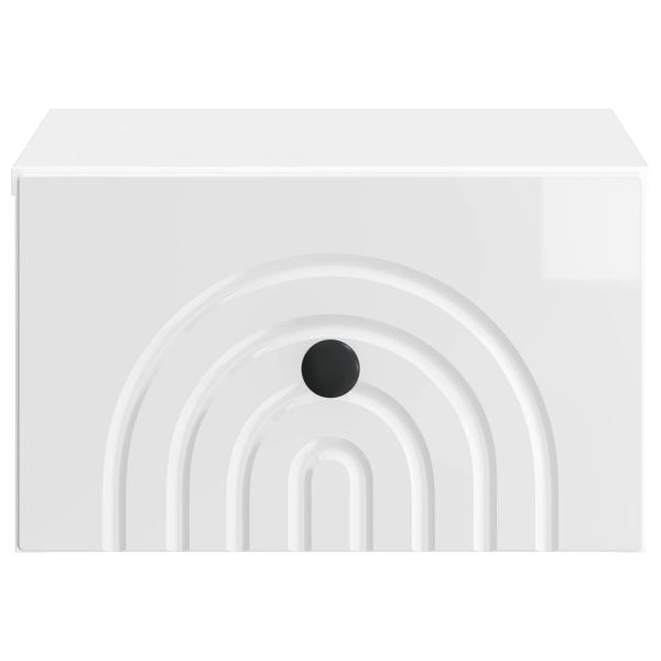 Спален шкаф с монтаж на стена 2 pcs Бял гланц 33 x 34,5 x 20 см