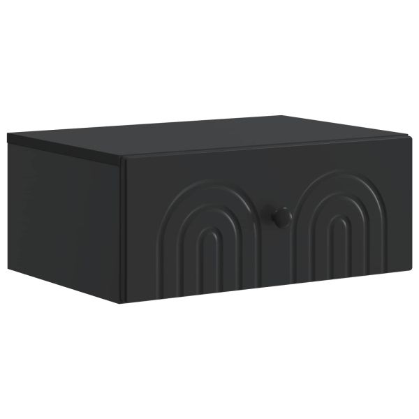 Спален шкаф с монтаж на стена 2 pcs Черно 49 x 34,5 x 20 см