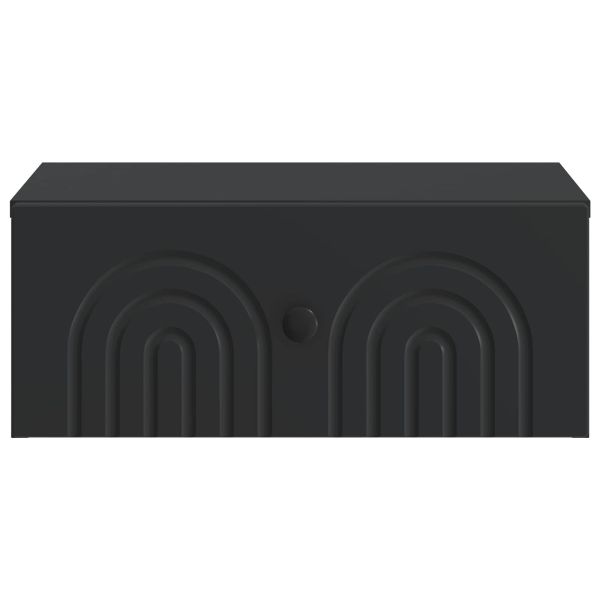 Спален шкаф с монтаж на стена 2 pcs Черно 49 x 34,5 x 20 см