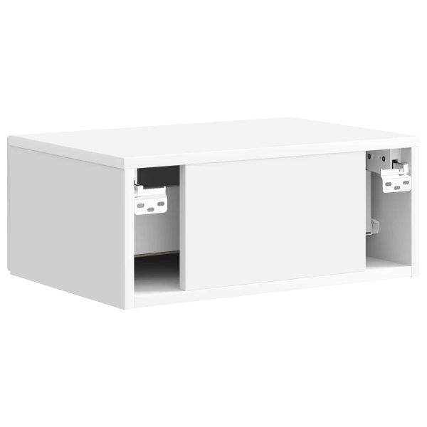 Спален шкаф с монтаж на стена 2 pcs Бял гланц 49 x 34,5 x 20 см