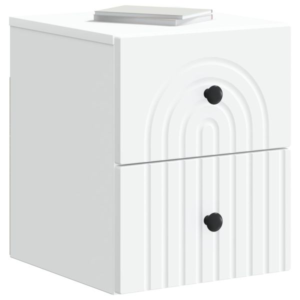 Спален шкаф с монтаж на стена 2 pcs Бяло 33 x 34,5 x 40 см