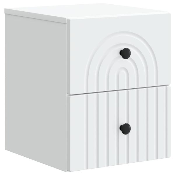 Спален шкаф с монтаж на стена 2 pcs Бяло 33 x 34,5 x 40 см