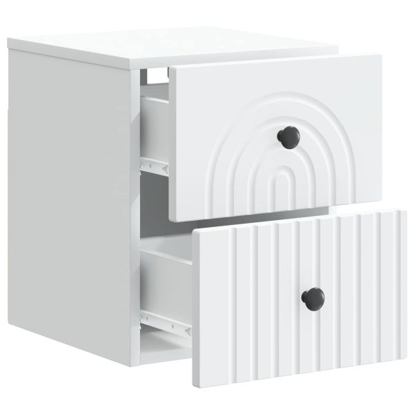 Спален шкаф с монтаж на стена 2 pcs Бяло 33 x 34,5 x 40 см