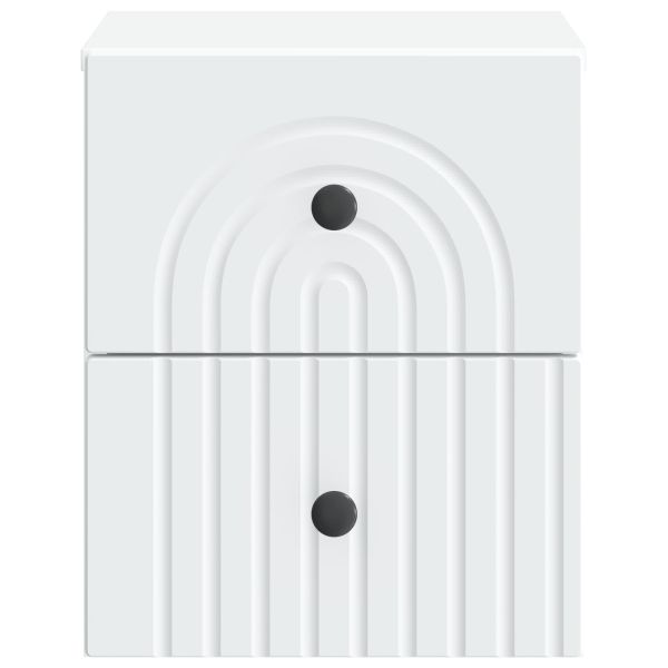 Спален шкаф с монтаж на стена 2 pcs Бяло 33 x 34,5 x 40 см