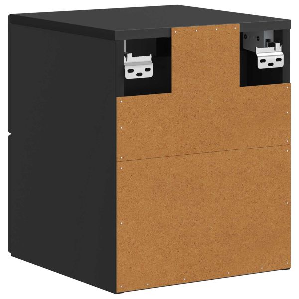 Спален шкаф с монтаж на стена 2 pcs Черно 33 x 34,5 x 40 см