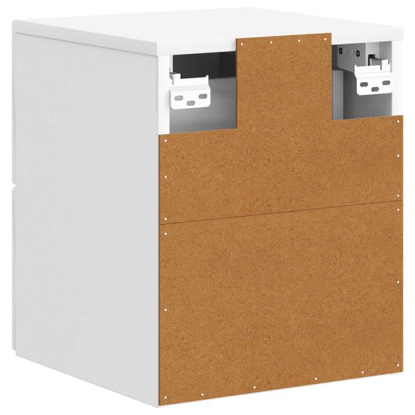Спален шкаф с монтаж на стена 2 pcs Бял гланц 33 x 34,5 x 40 см
