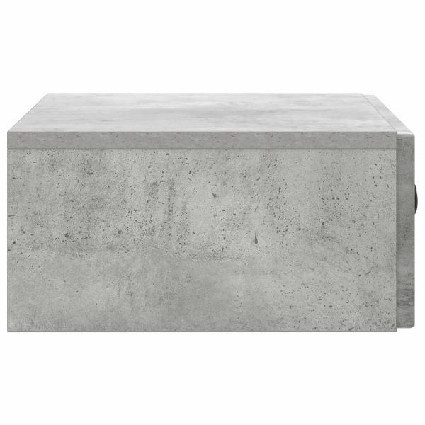 Стенен страничен масичка Бетонно сиво 59 x 34,5 x 17 см