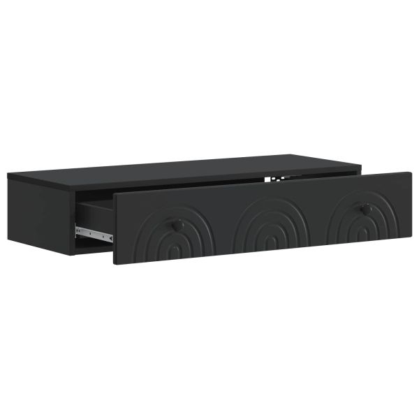 Стенен страничен масичка Черно 87,5 x 34,5 x 17 см