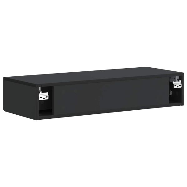 Стенен страничен масичка Черно 87,5 x 34,5 x 17 см