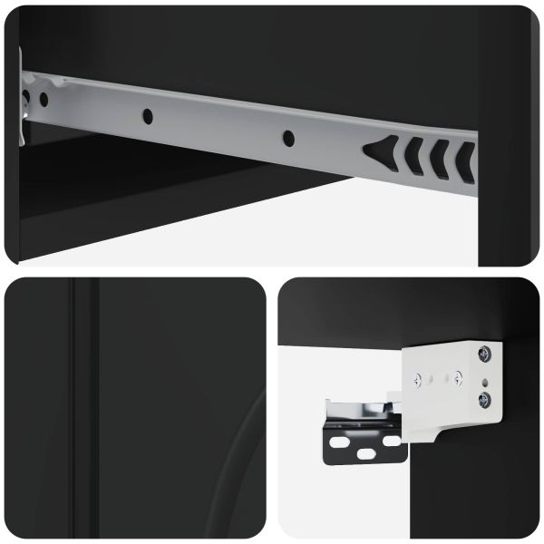 Стенен страничен масичка Черно 87,5 x 34,5 x 17 см