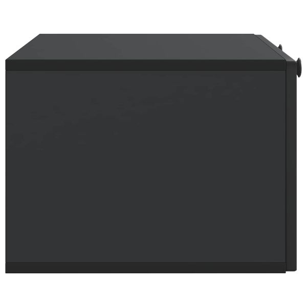 Стенно монтиран ТВ шкаф Черно 78,5 x 41 x 30 см