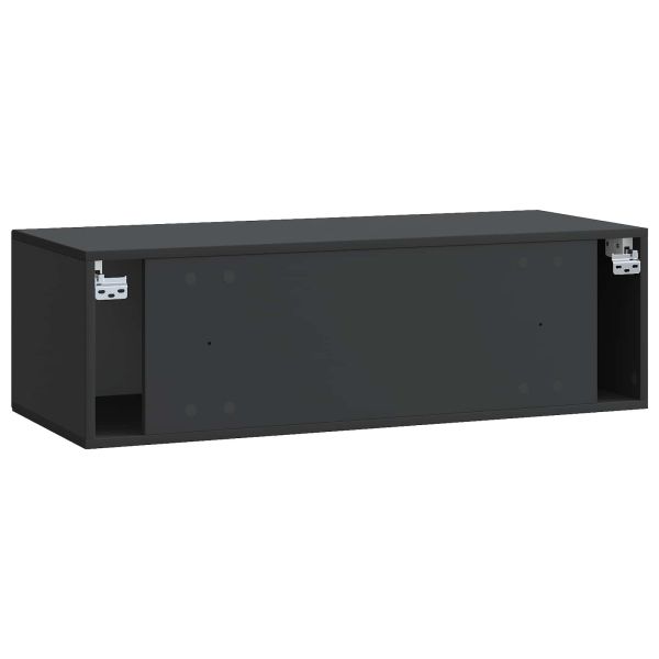 Стенно монтиран ТВ шкаф Черно 99 x 41 x 30 см