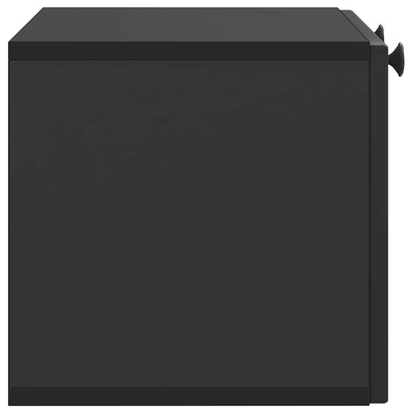 Стенно монтиран ТВ шкаф Черно 59,5 x 31 x 30 см