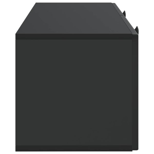 Стенно монтиран ТВ шкаф Черно 78,5 x 31 x 30 см