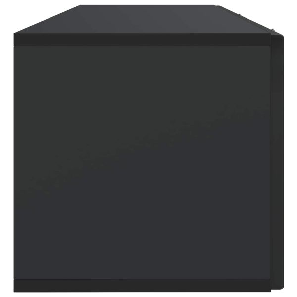 Стенно монтиран ТВ шкаф Черно 98 x 31 x 30 см