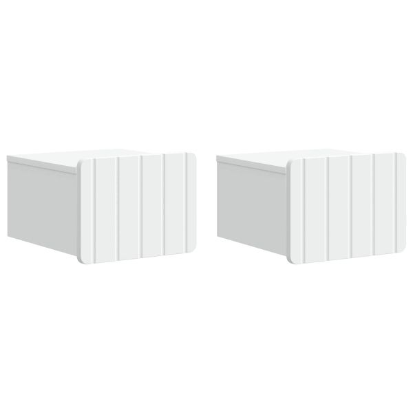 Спален шкаф с монтаж на стена 2 pcs Бяло 33 x 34,5 x 24 см