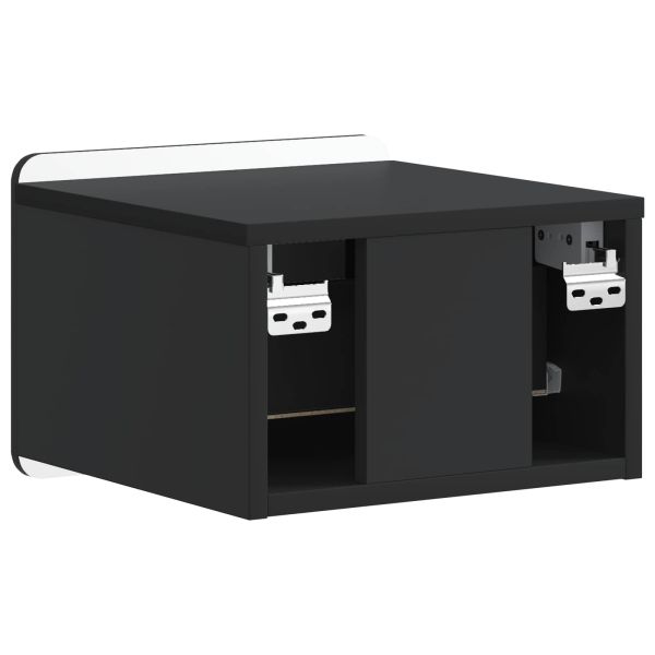 Спален шкаф с монтаж на стена Черно 33 x 34,5 x 24 см