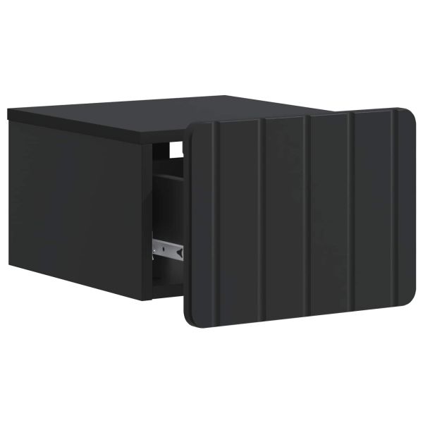 Спален шкаф с монтаж на стена 2 pcs Черно 33 x 34,5 x 24 см