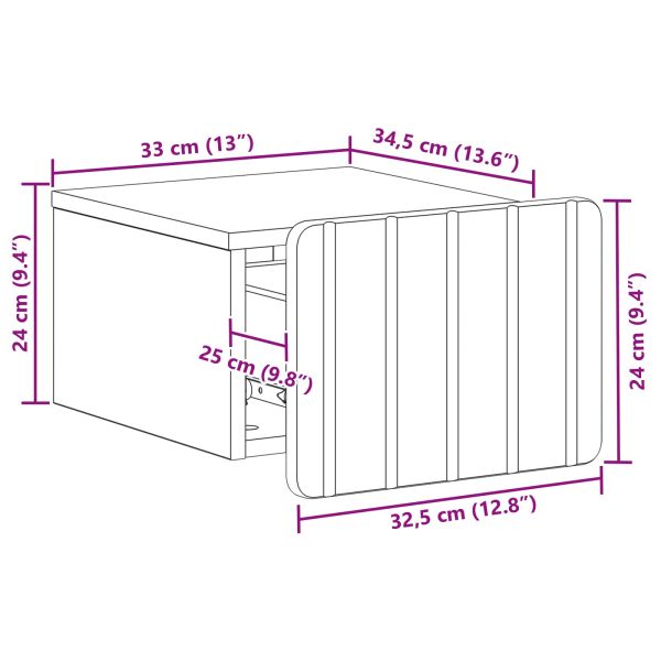 Спален шкаф с монтаж на стена Бетонно сиво 33 x 34,5 x 24 см