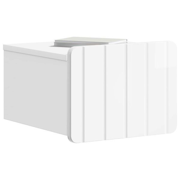 Спален шкаф с монтаж на стена Бял гланц 33 x 34,5 x 24 см