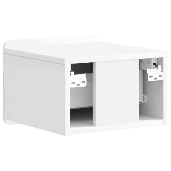 Спален шкаф с монтаж на стена Бял гланц 33 x 34,5 x 24 см
