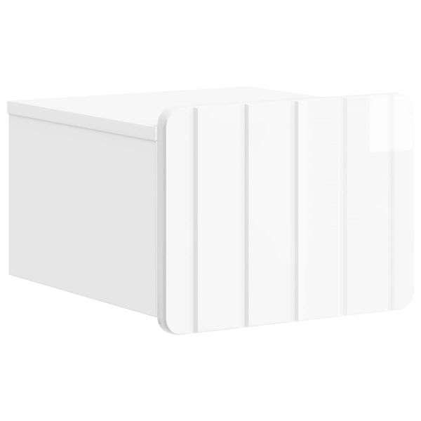 Спален шкаф с монтаж на стена 2 pcs Бял гланц 33 x 34,5 x 24 см