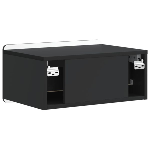 Спален шкаф с монтаж на стена Черно 49 x 34,5 x 24 см