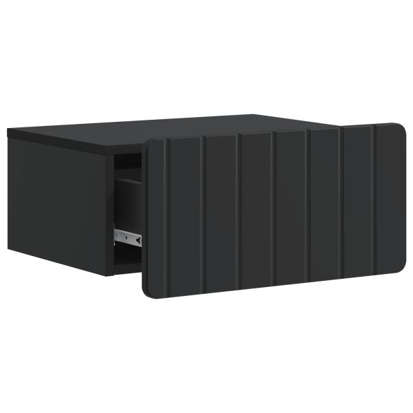 Спален шкаф с монтаж на стена 2 pcs Черно 49 x 34,5 x 24 см