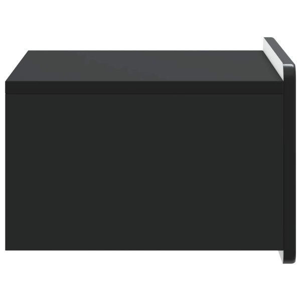 Спален шкаф с монтаж на стена 2 pcs Черно 49 x 34,5 x 24 см