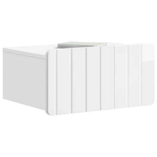Спален шкаф с монтаж на стена Бял гланц 49 x 34,5 x 24 см