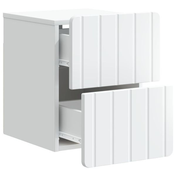 Спален шкаф с монтаж на стена 2 pcs Бяло 33 x 34,5 x 43 см
