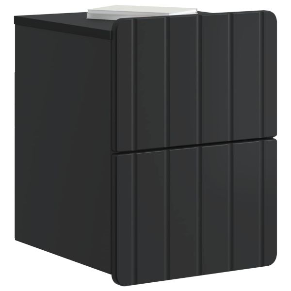Спален шкаф с монтаж на стена Черно 33 x 34,5 x 43 см