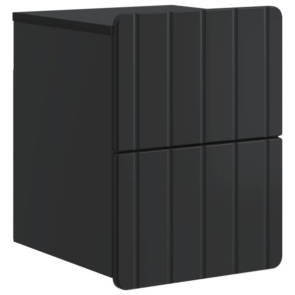 Спален шкаф с монтаж на стена 2 pcs Черно 33 x 34,5 x 43 см