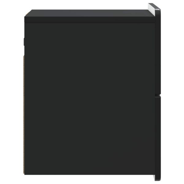 Спален шкаф с монтаж на стена 2 pcs Черно 33 x 34,5 x 43 см