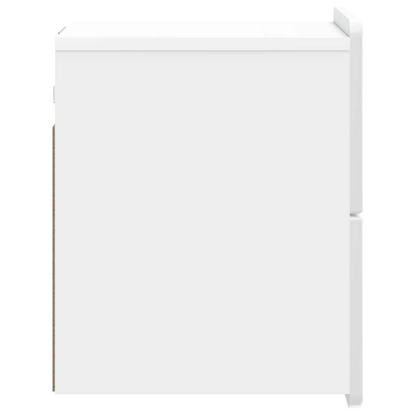Спален шкаф с монтаж на стена Бял гланц 33 x 34,5 x 43 см