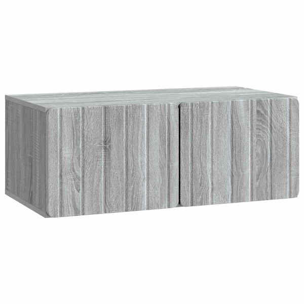 Стенно монтиран ТВ шкаф Сива сонома 78,5 x 41 x 30 см