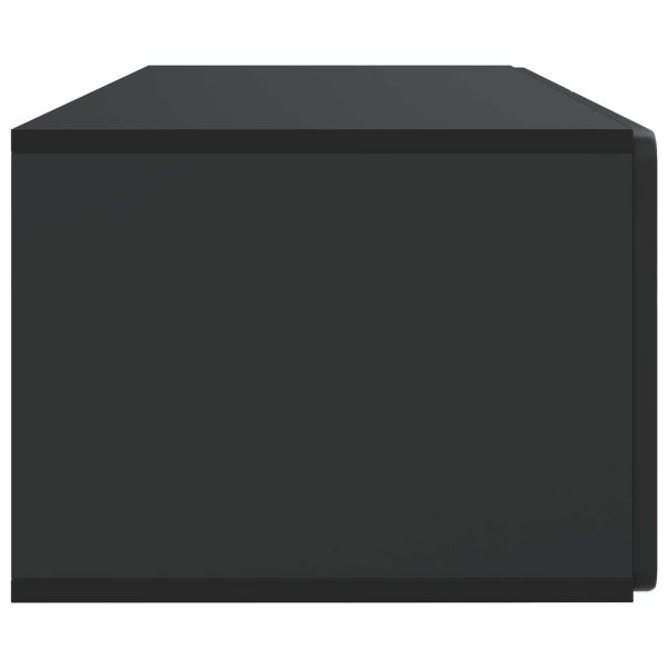 Стенно монтиран ТВ шкаф Черно 98 x 41 x 30 см