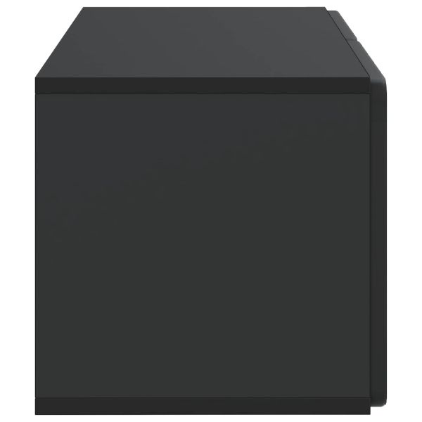 Стенно монтиран ТВ шкаф Черно 59,5 x 31 x 30 см