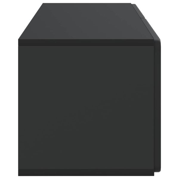 Стенно монтиран ТВ шкаф Черно 78,5 x 31 x 30 см