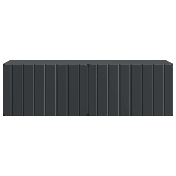 Стенно монтиран ТВ шкаф Черно 98 x 31 x 30 см