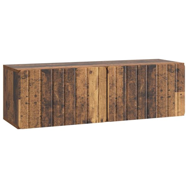 Стенно монтиран ТВ шкаф Старо дърво 98 x 31 x 30 см