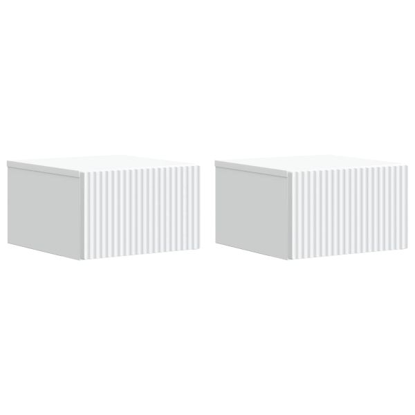 Спален шкаф с монтаж на стена 2 pcs Бяло 33 x 34,5 x 20 см