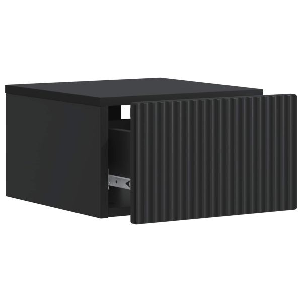 Спален шкаф с монтаж на стена 2 pcs Черно 33 x 34,5 x 20 см