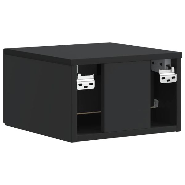 Спален шкаф с монтаж на стена 2 pcs Черно 33 x 34,5 x 20 см