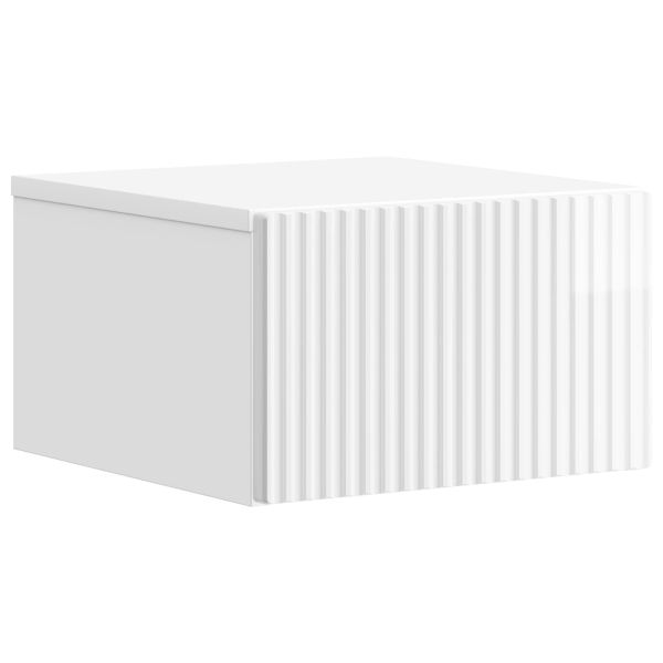 Спален шкаф с монтаж на стена Бял гланц 33 x 34,5 x 20 см